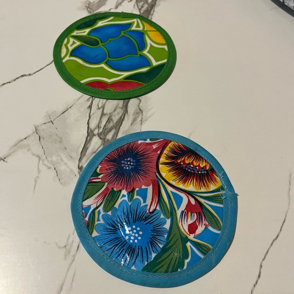 Colorful Floral Coasters Set - Picture 2 of 5